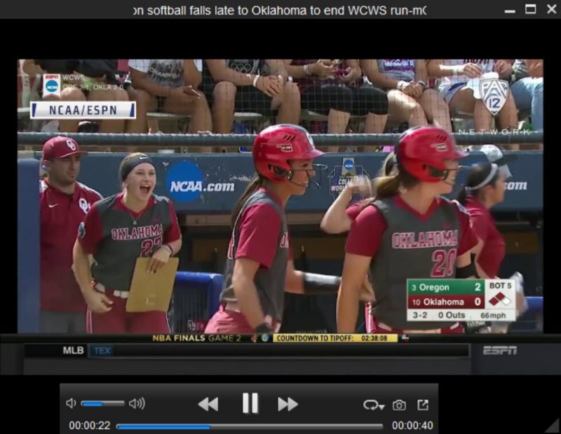 play NCAA softball video